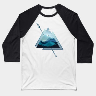 Triangle Mountains Version 2 Baseball T-Shirt